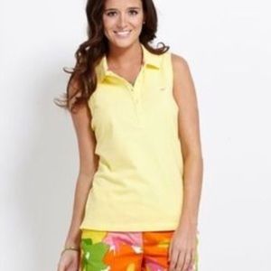 light yellow sleeveless polo vineyard vines